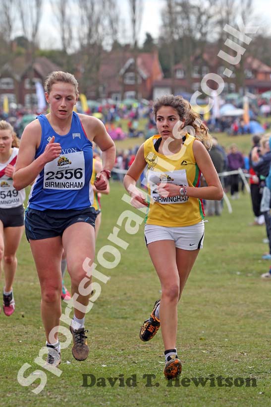 Phillipa Williams in the Under-20 Women, McCain Inter Counties Cross Country, Cofton Park, Birmingham.